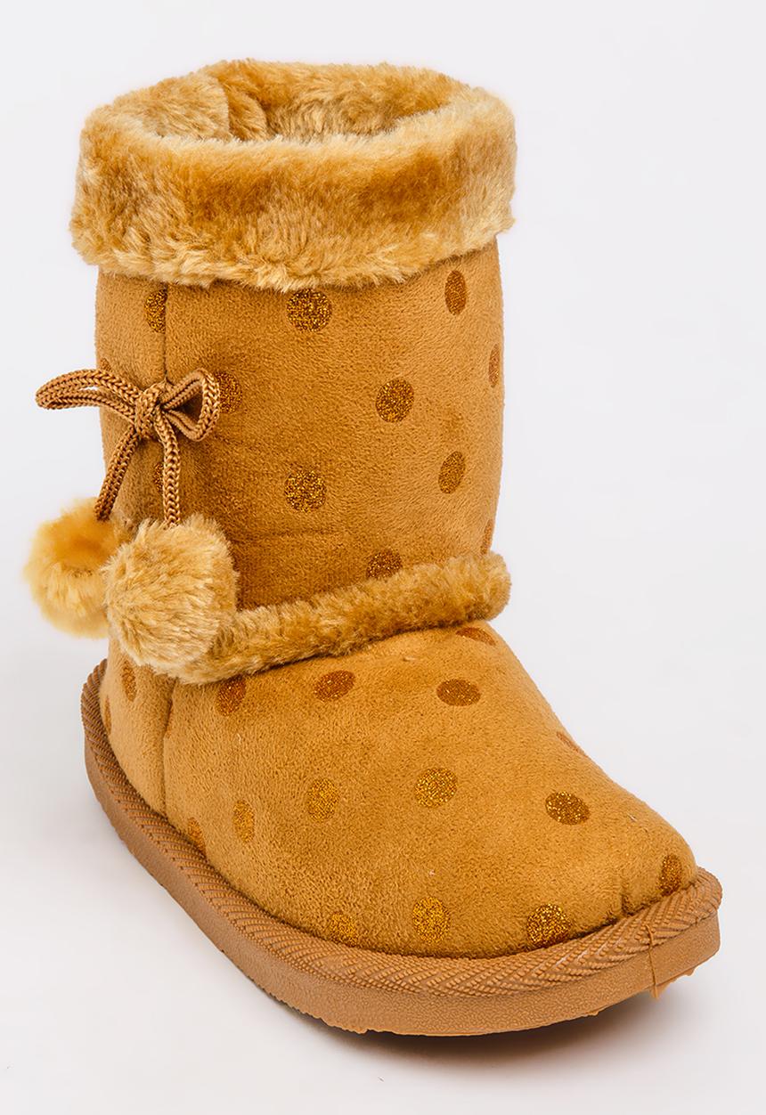 Foot Focus - Faux Fur Boot Camel