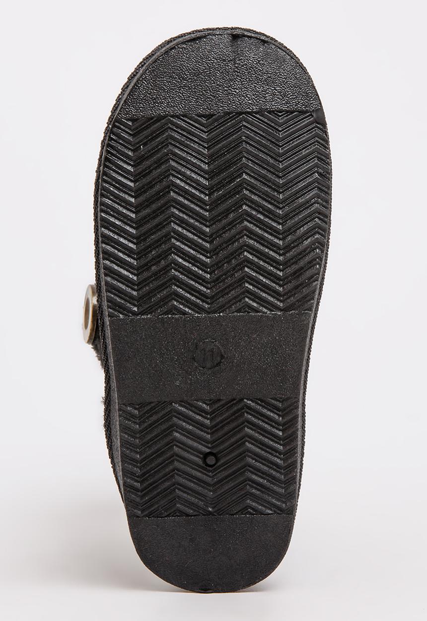 Foot Focus - Faux Fur Boot Blk
