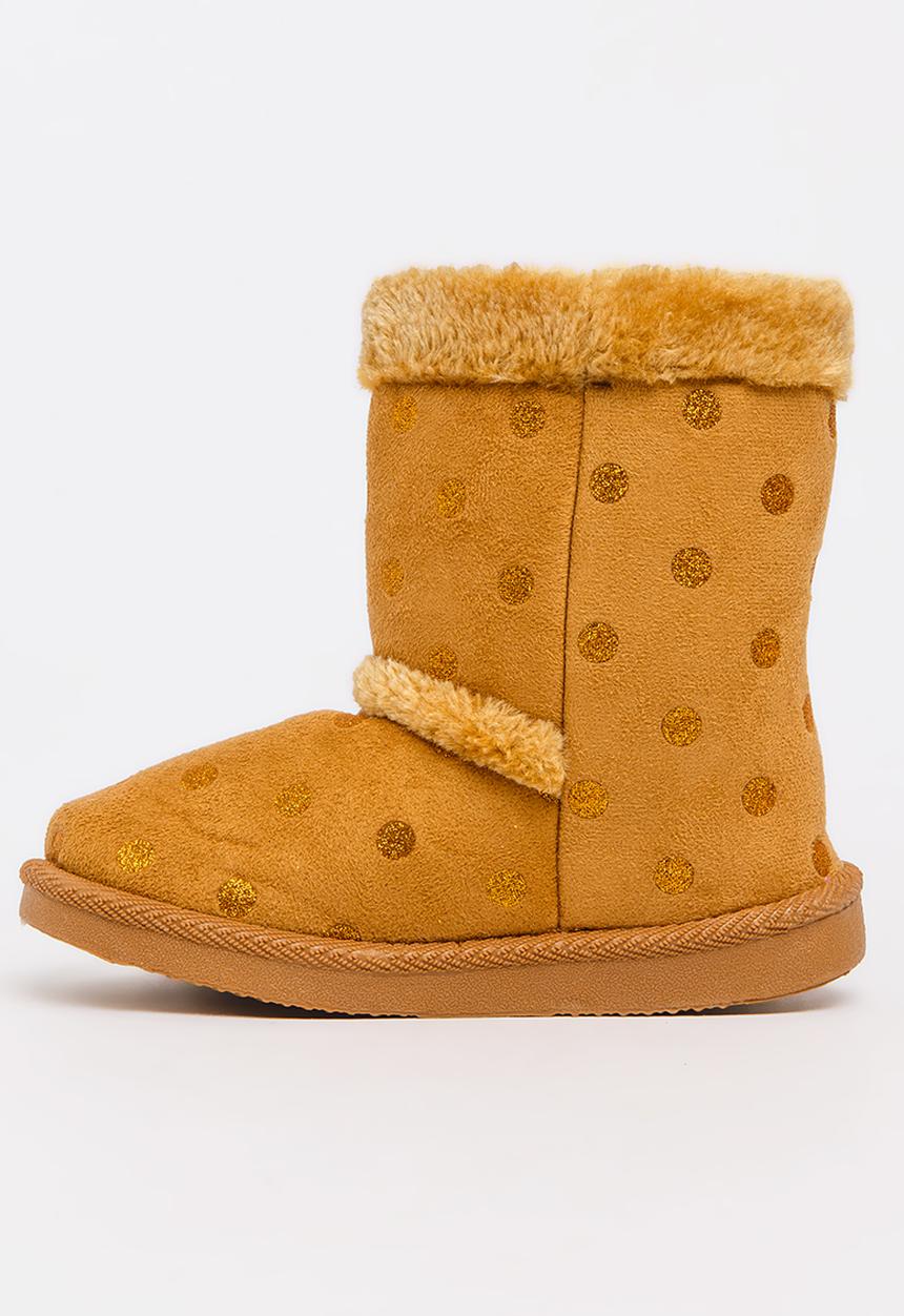 Foot Focus - Faux Fur Boot Camel