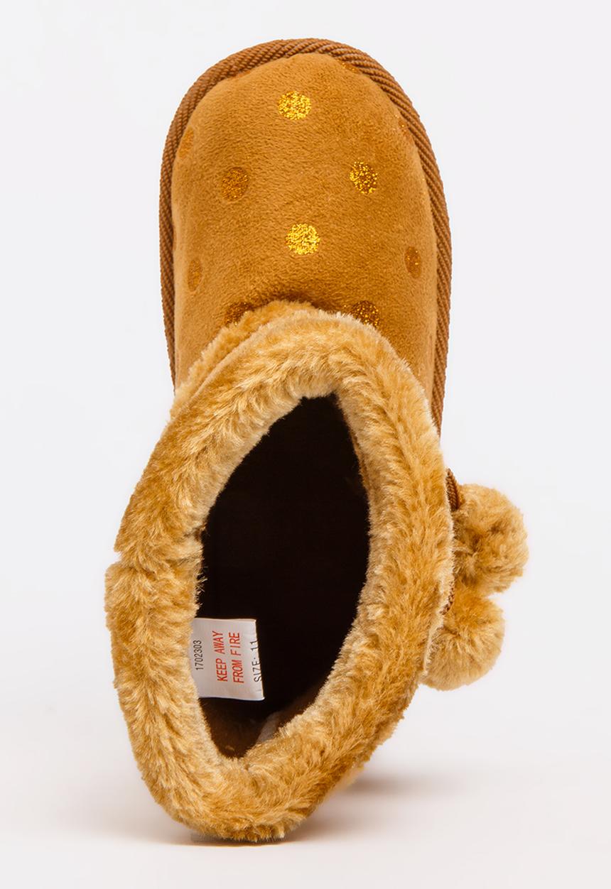 Foot Focus - Faux Fur Boot Camel