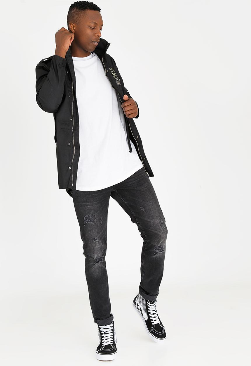 STYLE REPUBLIC - Peter Badged Parka Jacket Black