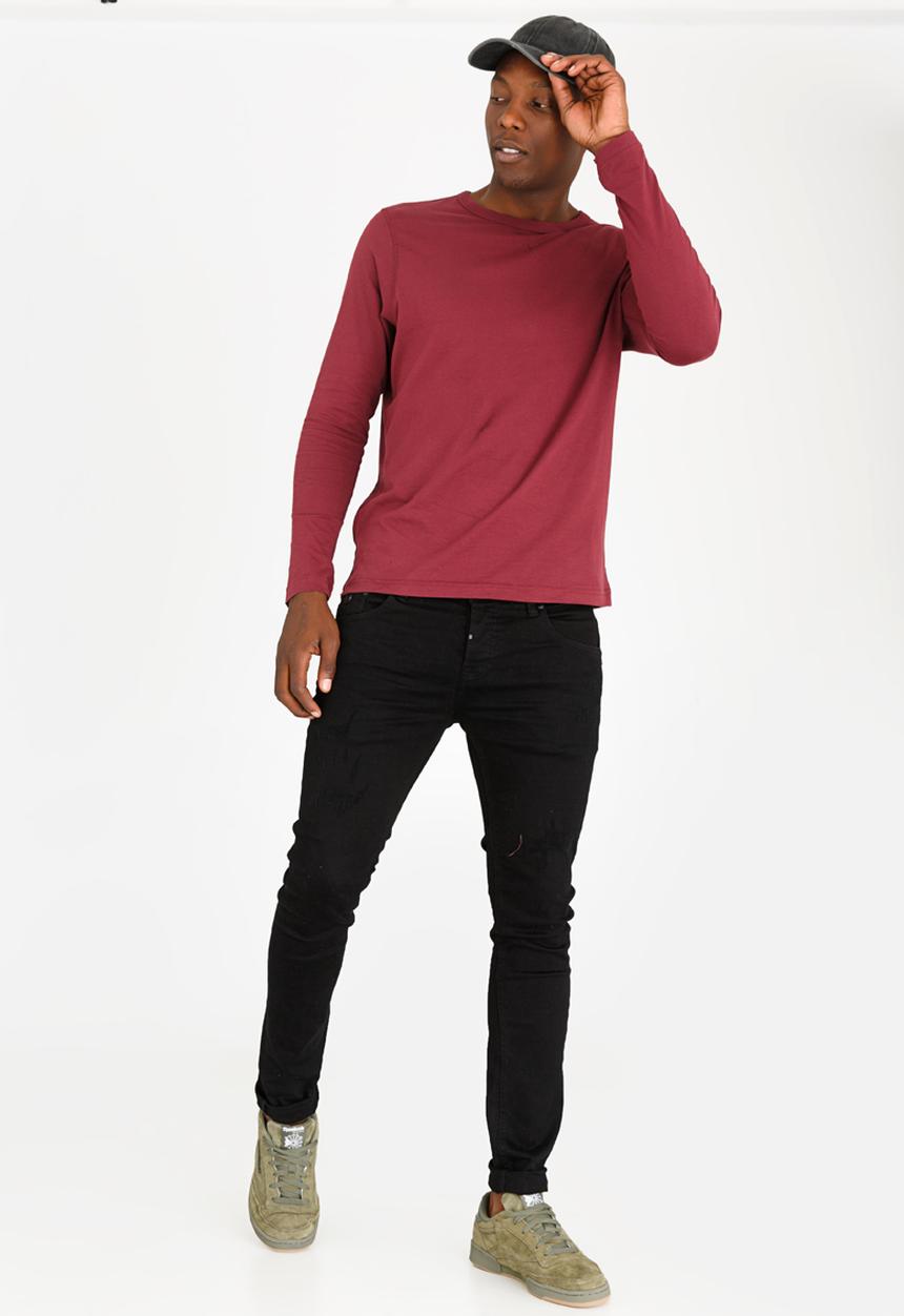 Brave Soul - Prague Cotton Tee Burgundy