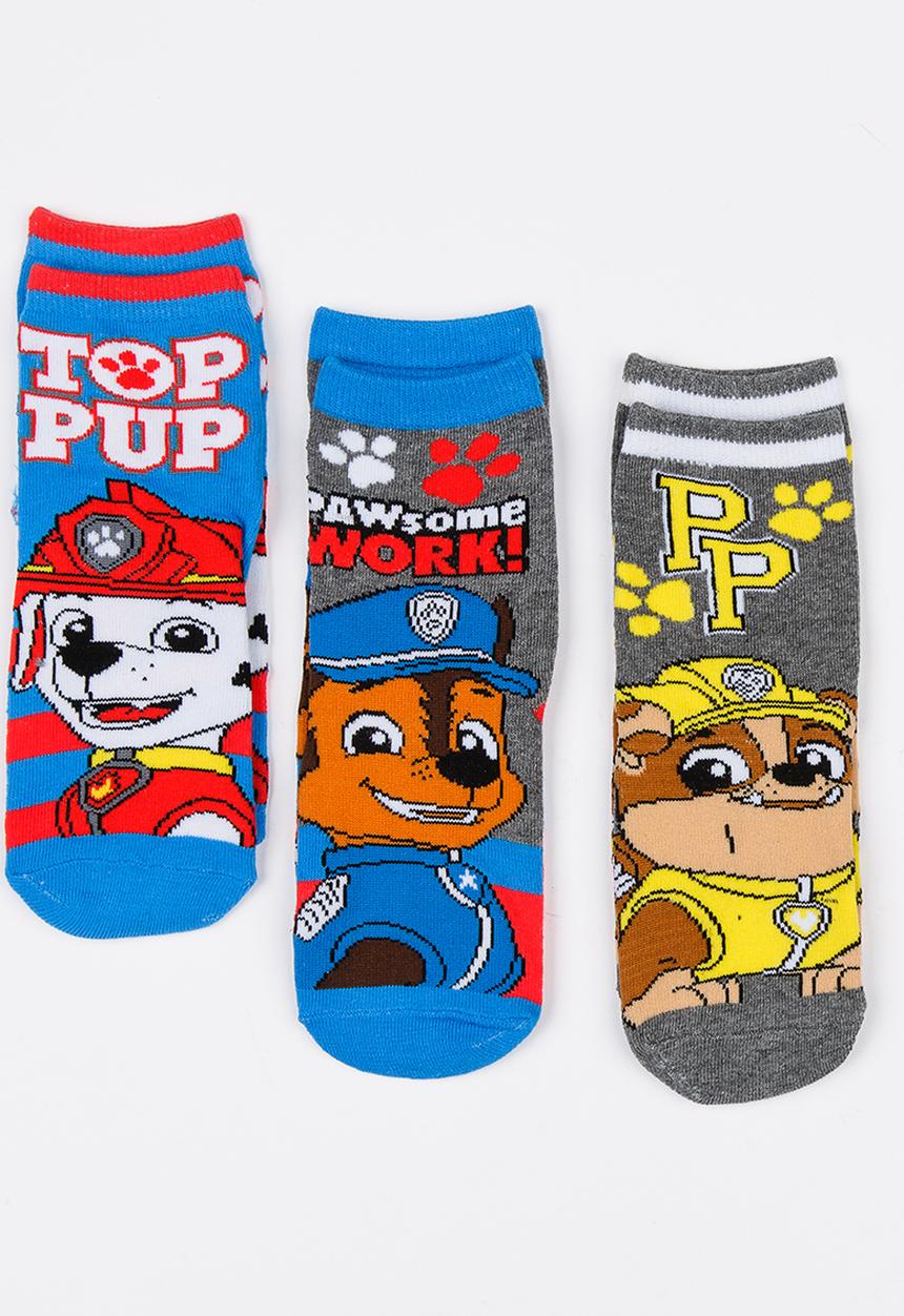 Character Fashion - Paw Patrol 3 Pack Anklet Socks Multi-colour