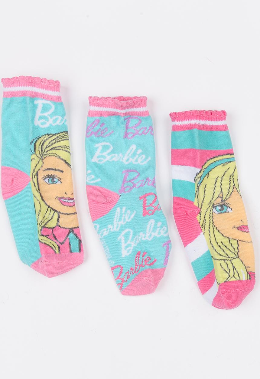 Character Fashion - Barbie 3 pack anklet socks - multi