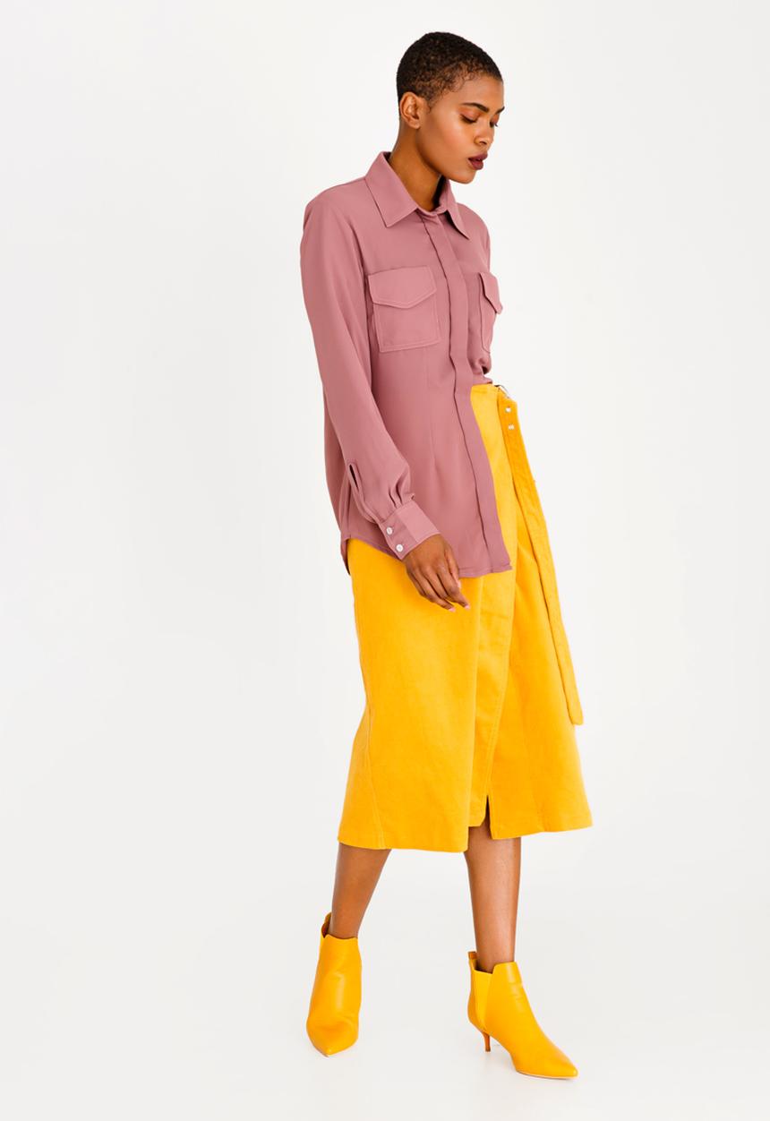 Thebe Magugu - Long Sleeve Pocket Detail Shirt Pale Pink