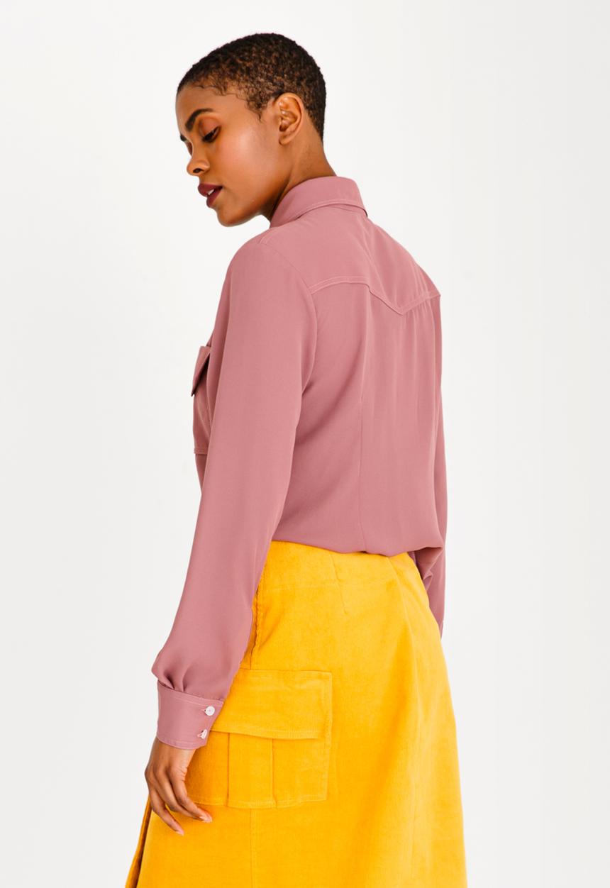 Thebe Magugu - Long Sleeve Pocket Detail Shirt Pale Pink