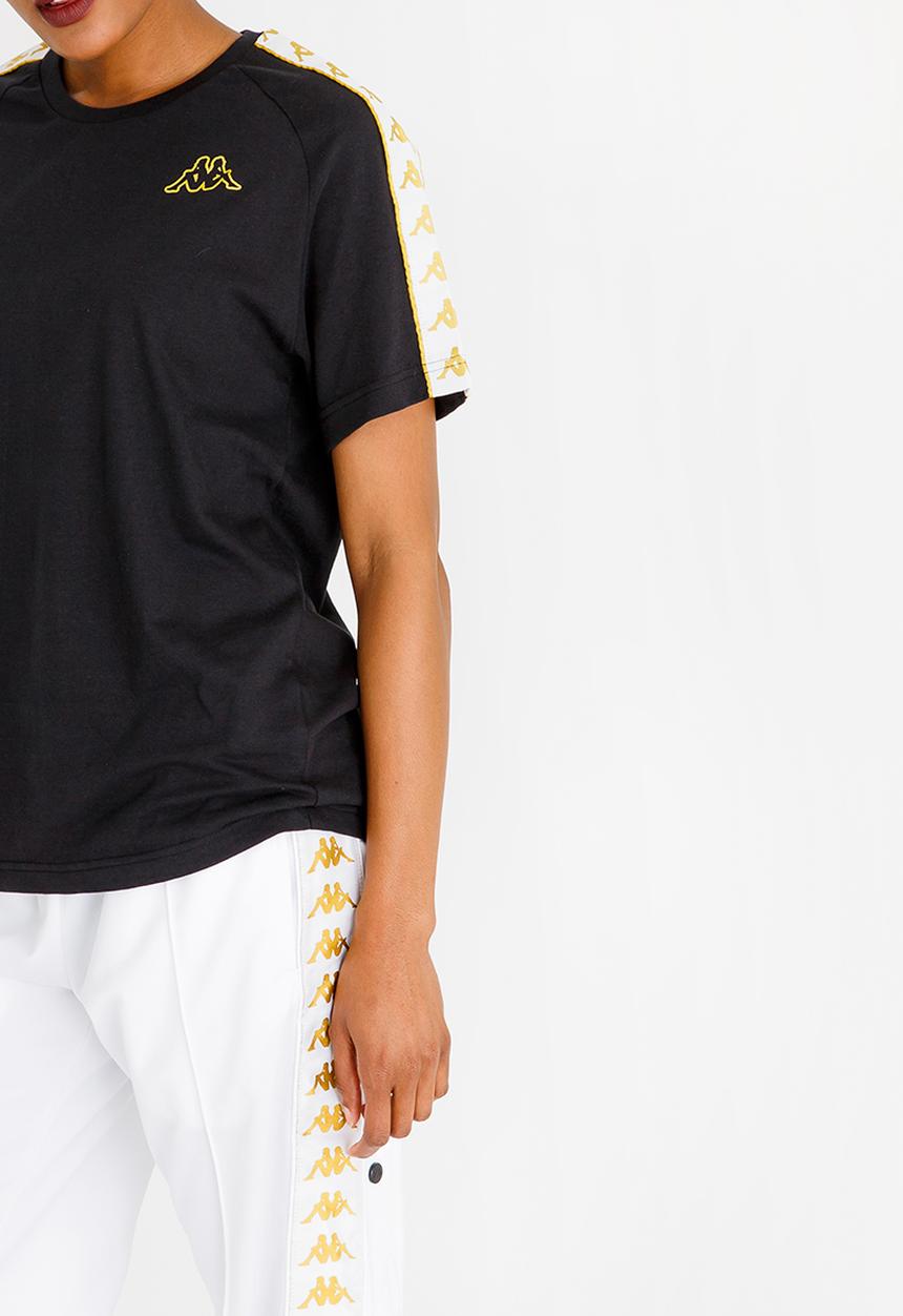 KAPPA - Contrast Trim Tee Black and White