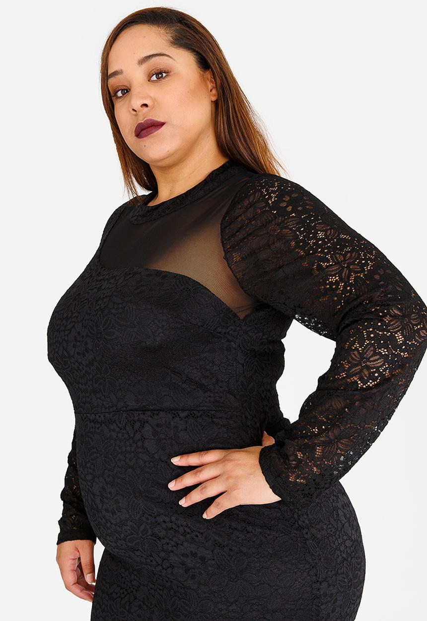 STYLE REPUBLIC PLUS - Bodycon Lace Black