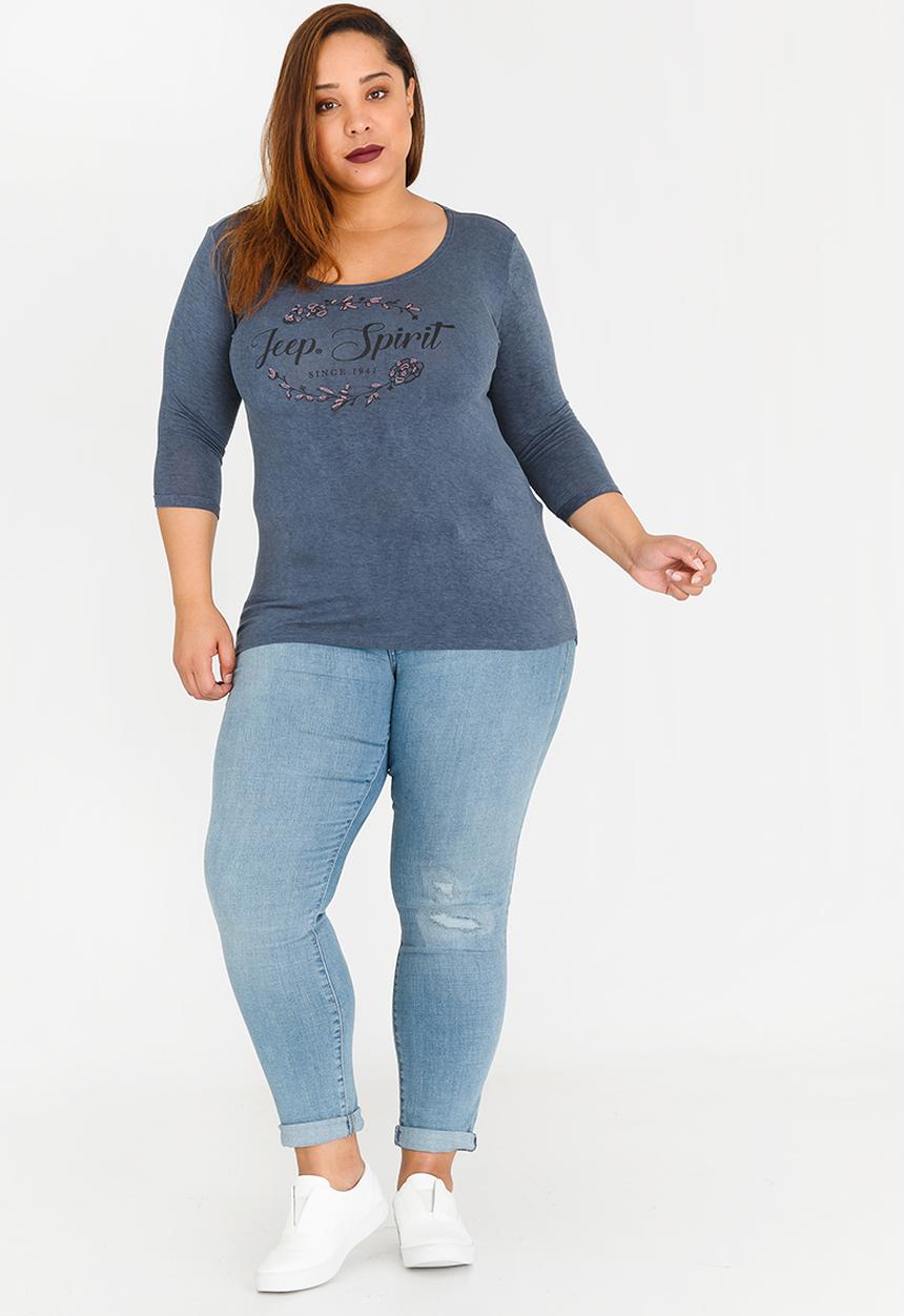 JEEP - Spirit 3/4 Sleeve Top Dark Grey