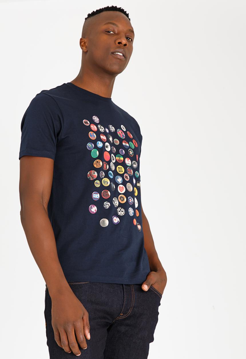 Ben Sherman - Badges Printed Tee Navy