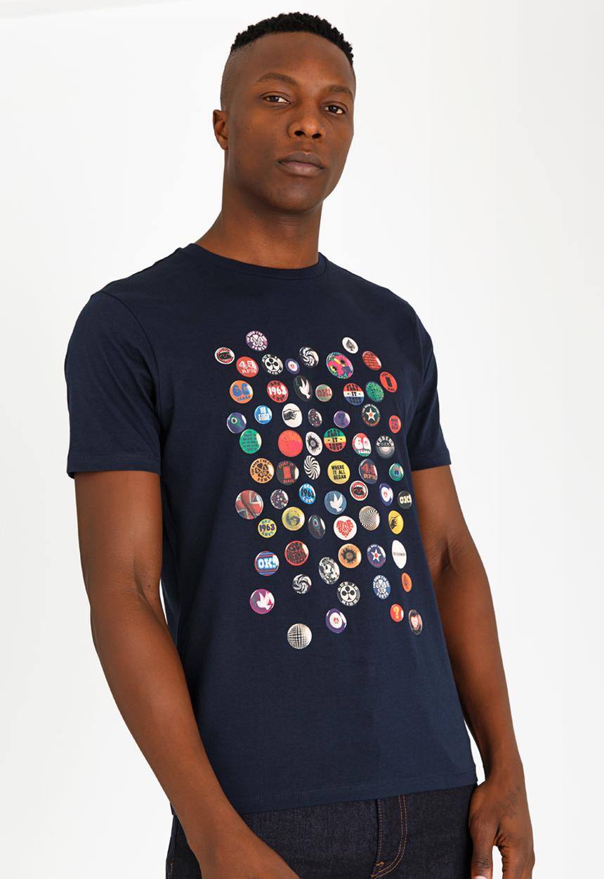 Ben Sherman - Badges Printed Tee Navy