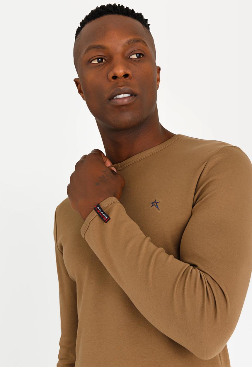 SOVIET - Dust V Neck Muscle Tee Taupe