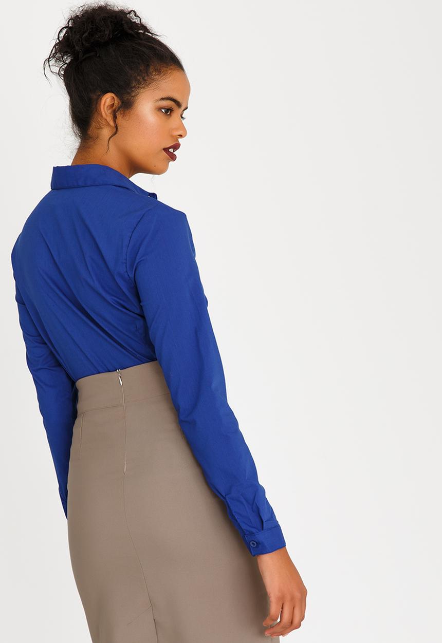 edit - Long Sleeve Classic Shirt Cobalt