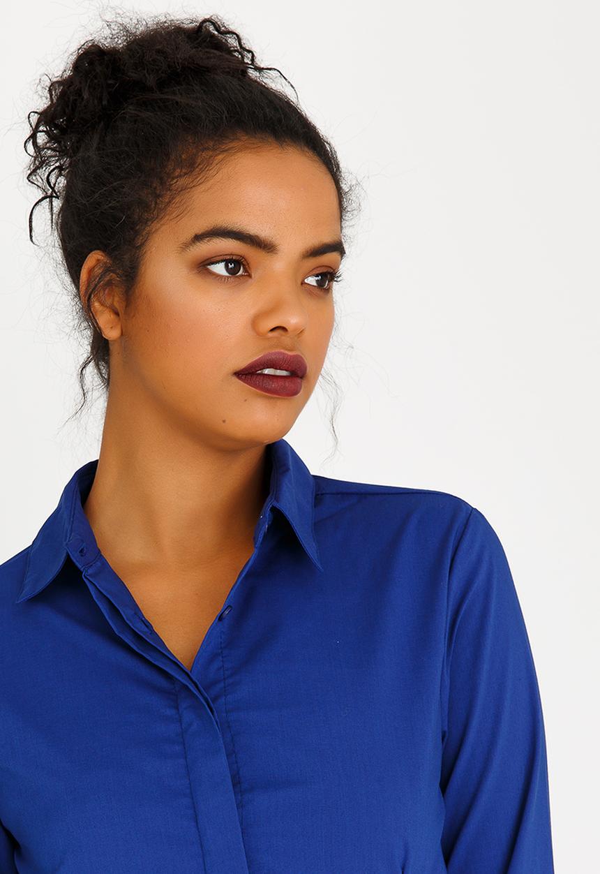 edit - Long Sleeve Classic Shirt Cobalt