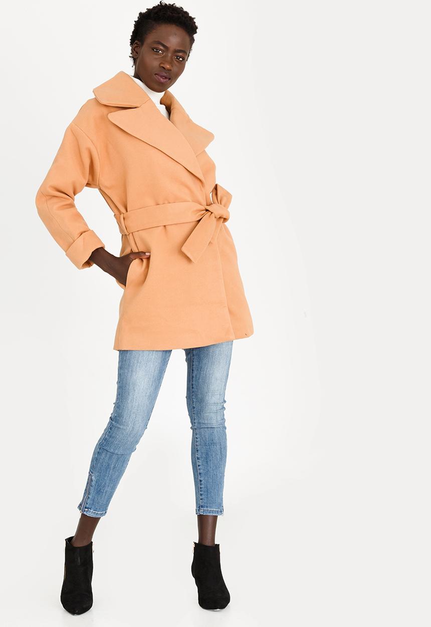 edit - Oversized Wool-like Coat Camel