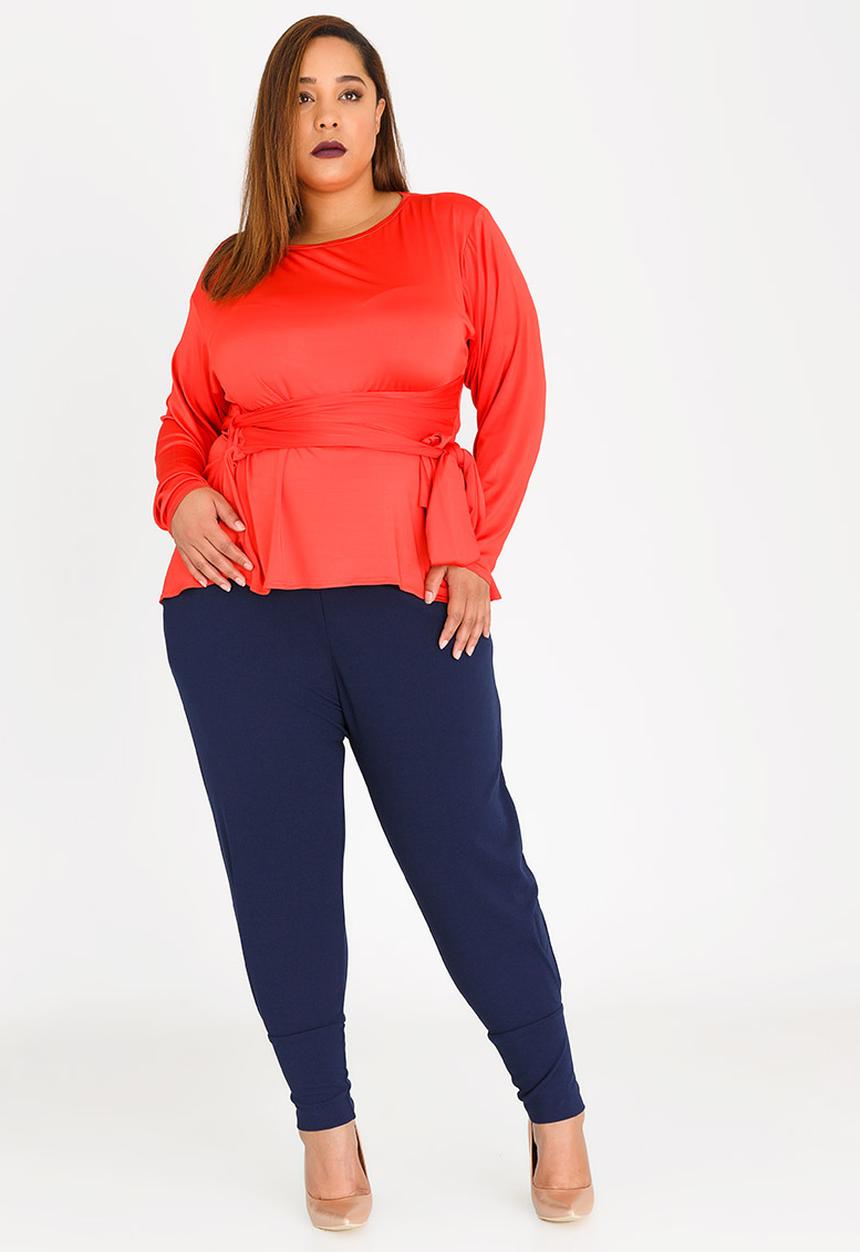 Leigh Schubert - Rushka Wrap Top Red