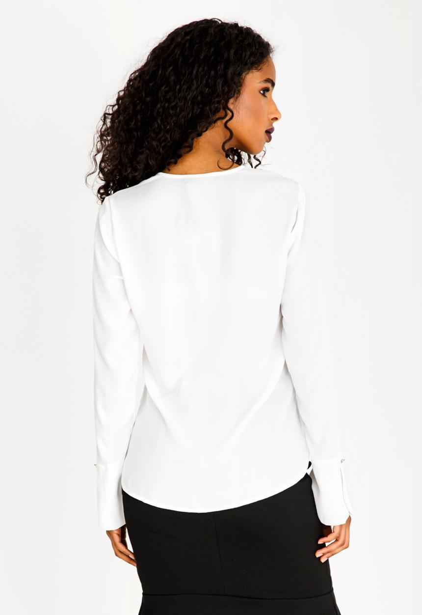 SISSY BOY - Girl Boss Wrap Blouse Off White