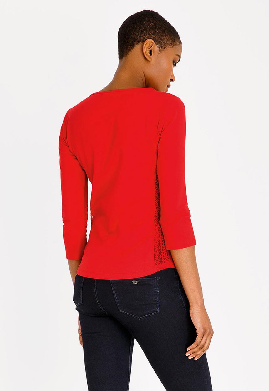 SISSY BOY - One Up Top with Crochet Detail Red