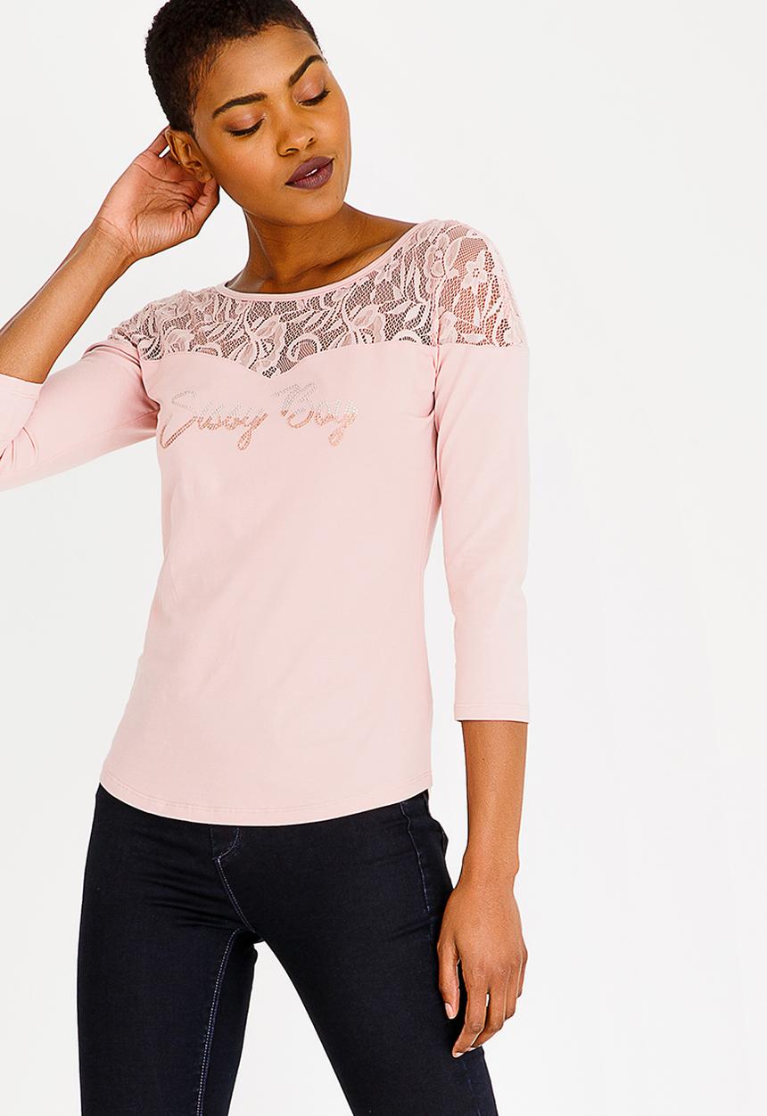 SISSY BOY - One Up Top with Mesh Detail Mid Pink