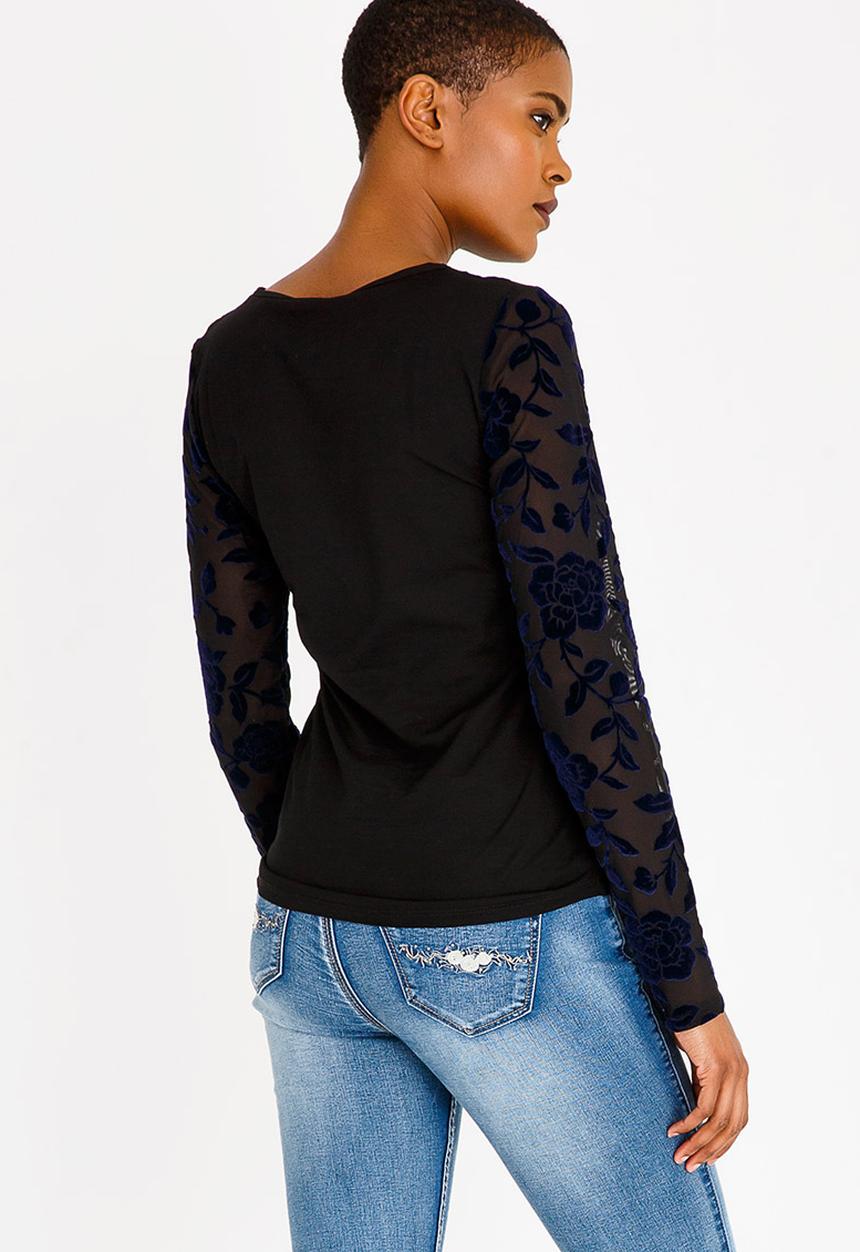 SISSY BOY - One Up with Lace Detail Black