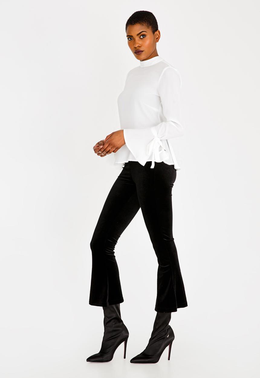 SISSY BOY - Girl Boss Peplum Blouse Off White