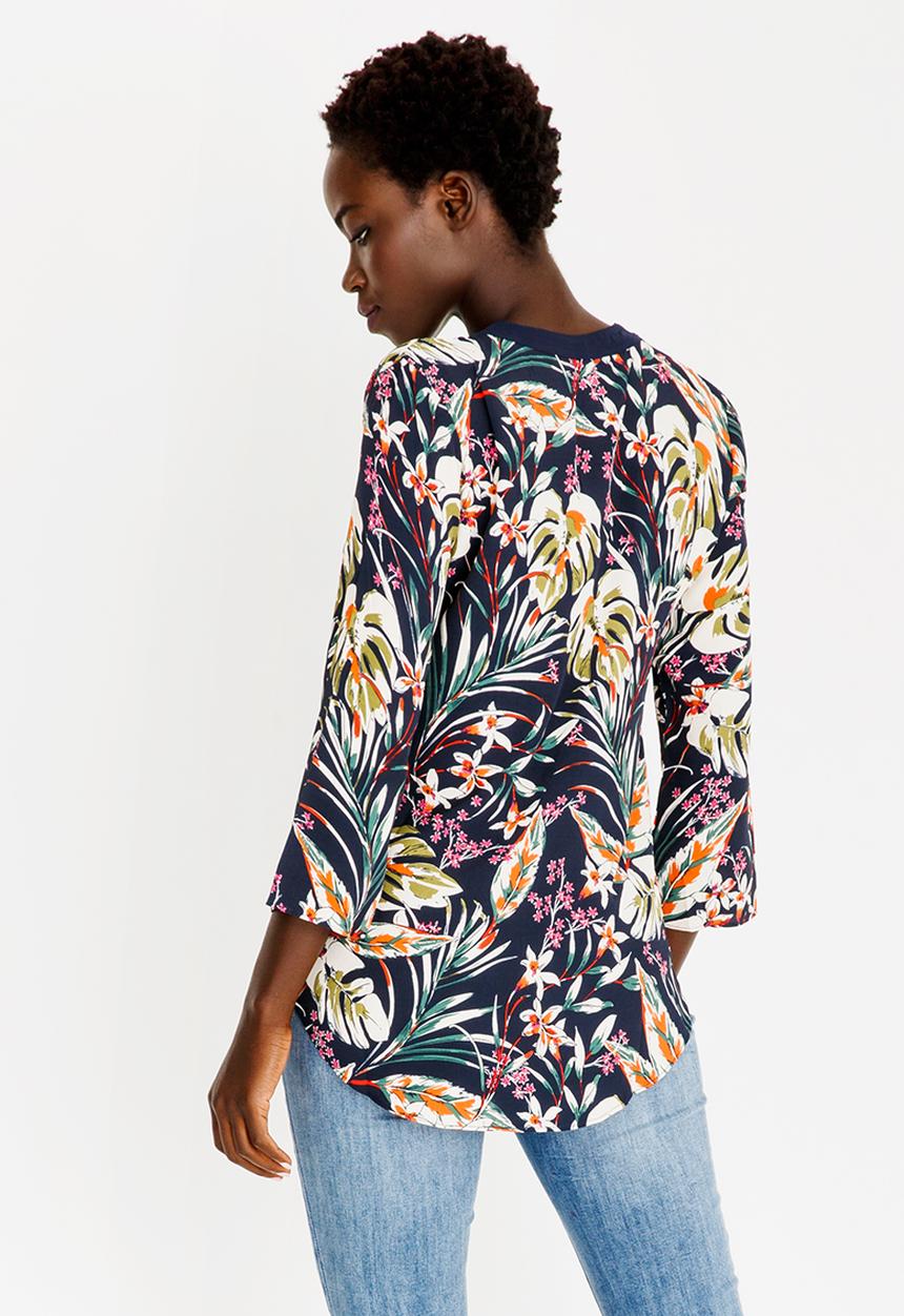 Revenge - Leaf Print Top Multi-colour