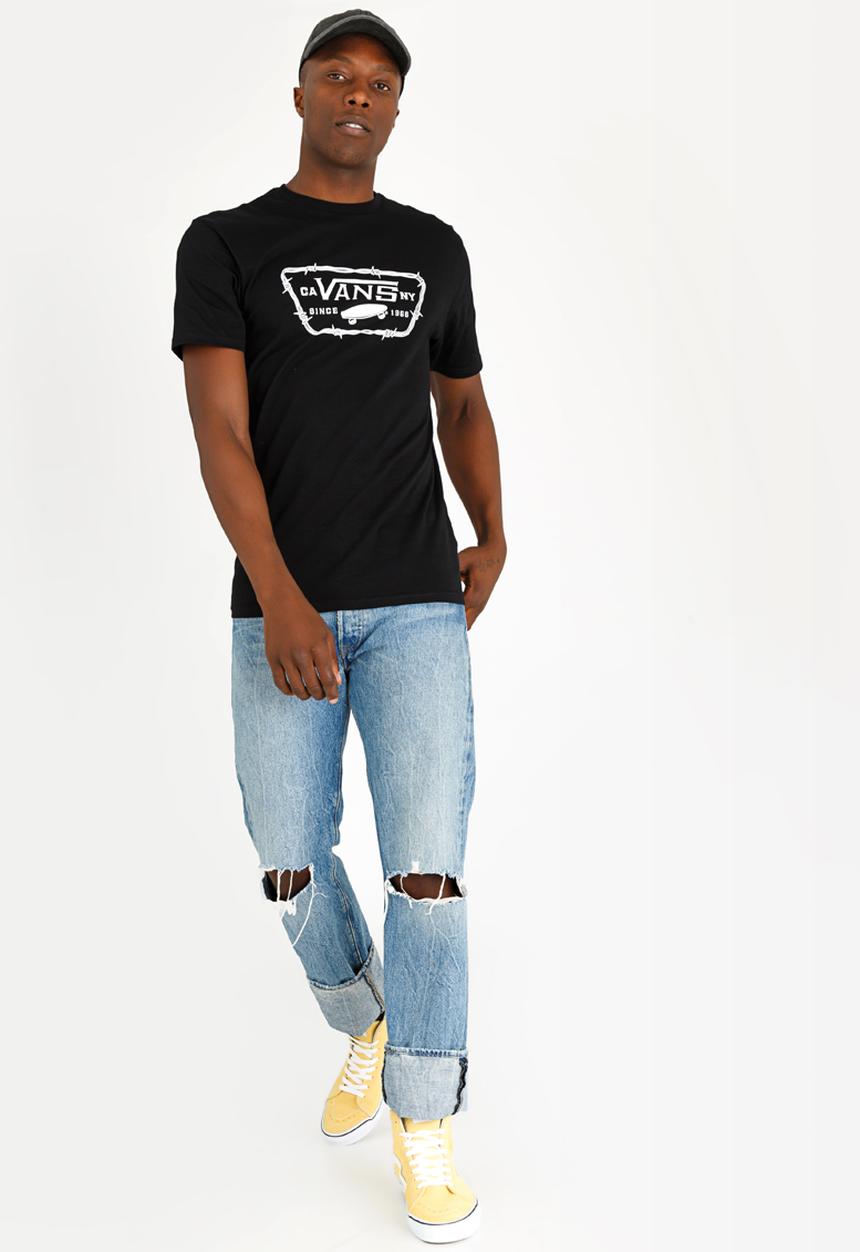 Vans - Full Patch Barbed Tee Black and White