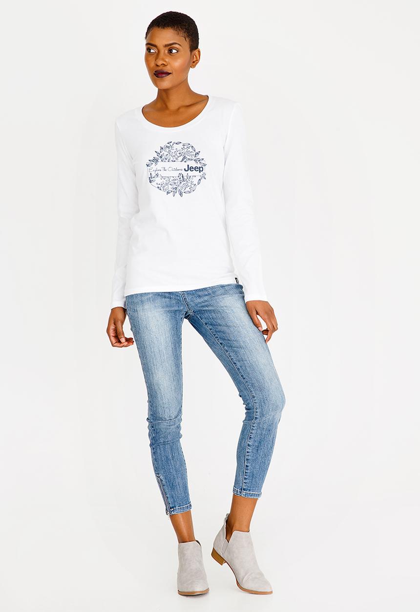 JEEP - Long Sleeve Tee White