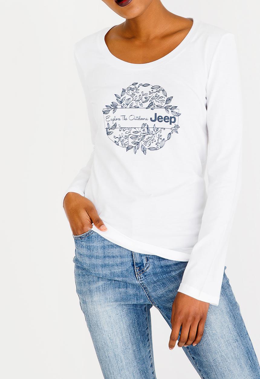 JEEP - Long Sleeve Tee White