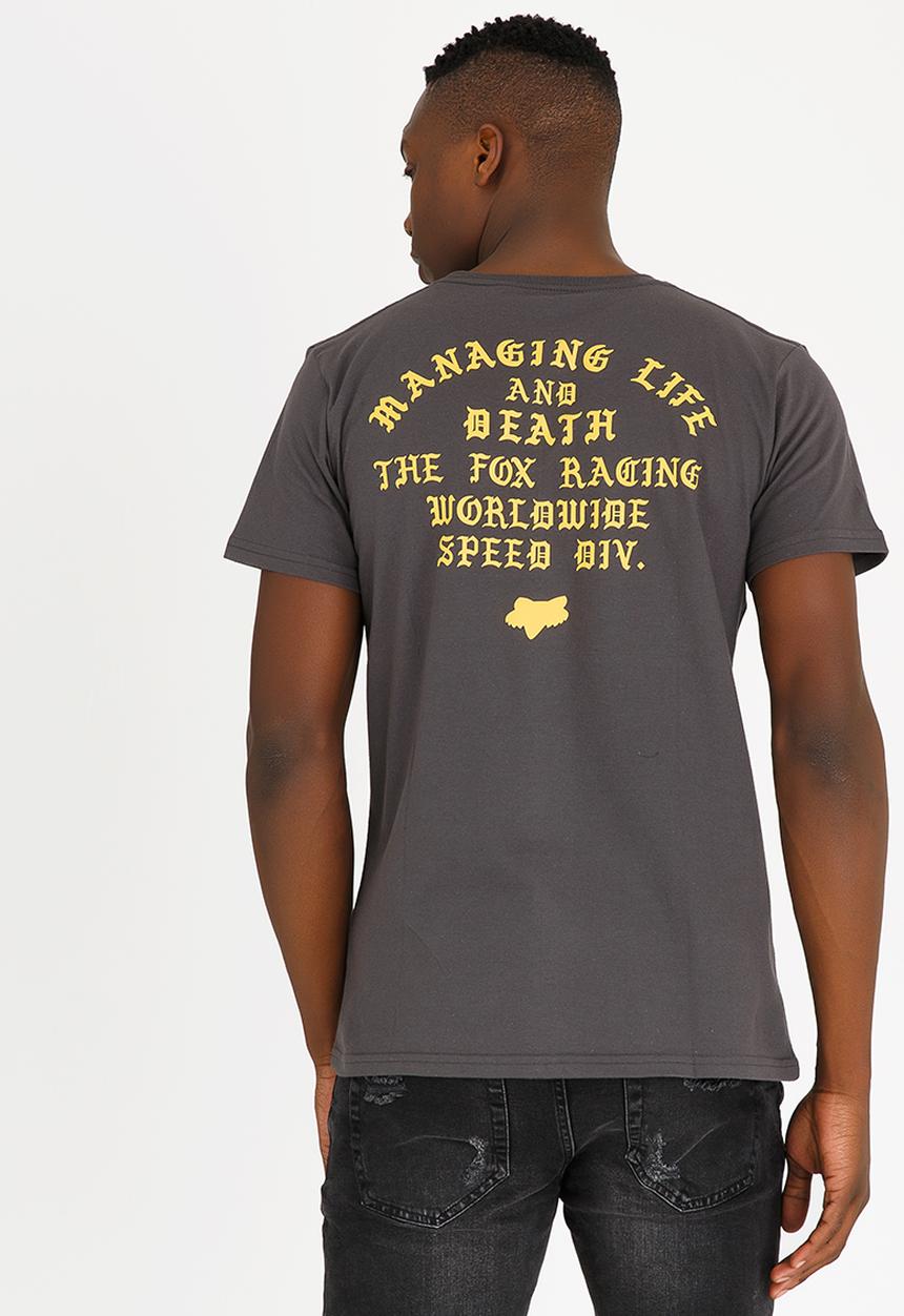 Fox - Flag Fly Cotton Tee Charcoal