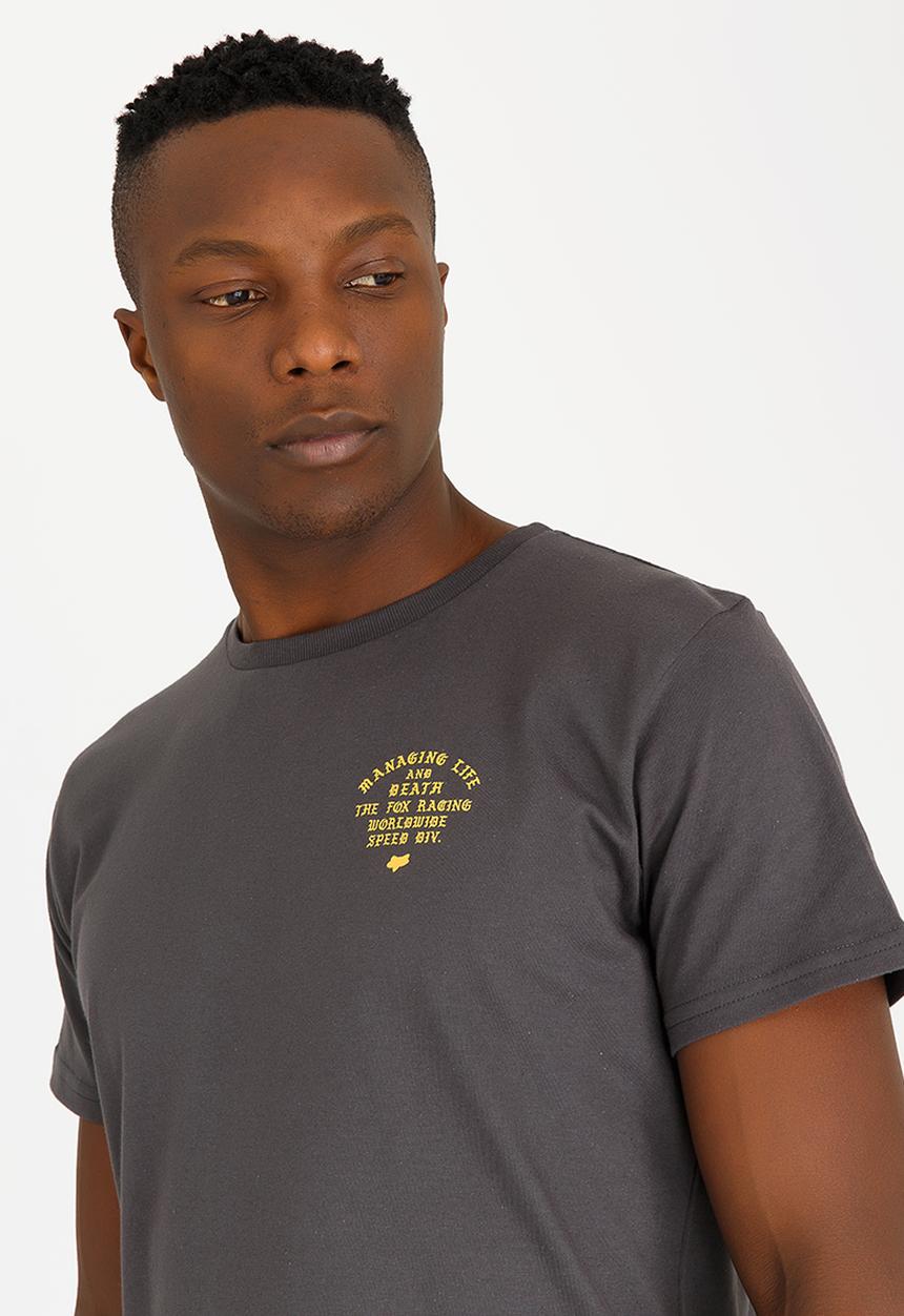 Fox - Flag Fly Cotton Tee Charcoal