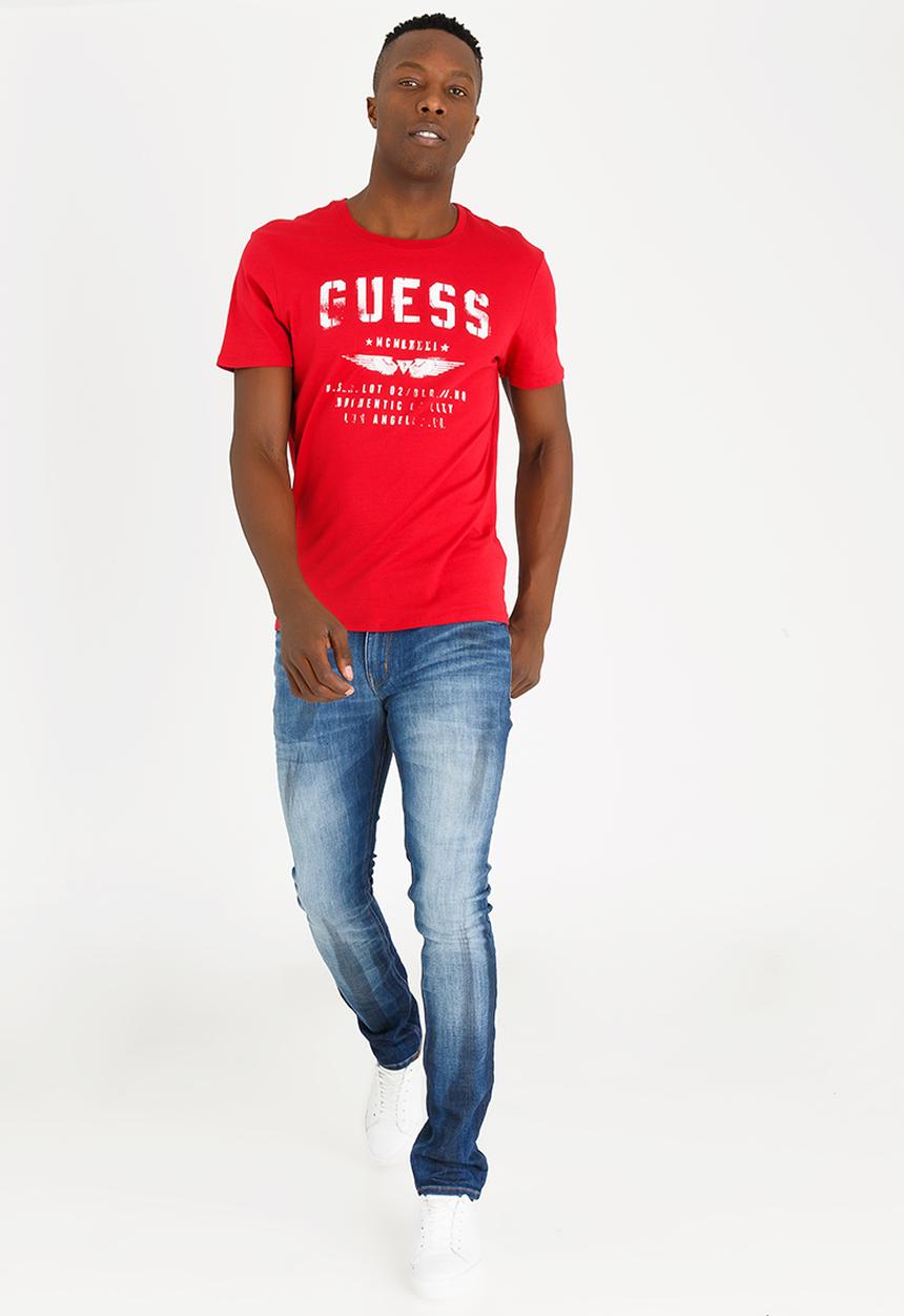 GUESS - Basic Guess Cotton Tee Red