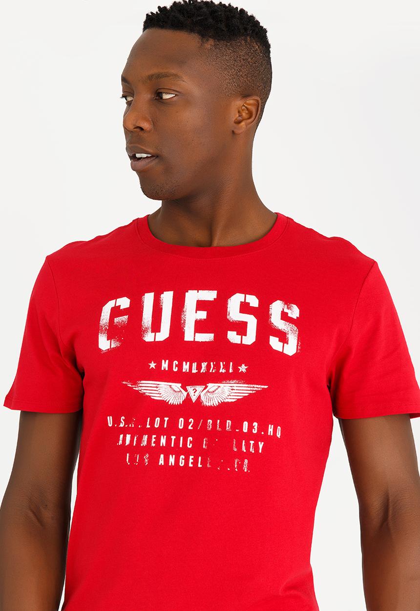 GUESS - Basic Guess Cotton Tee Red