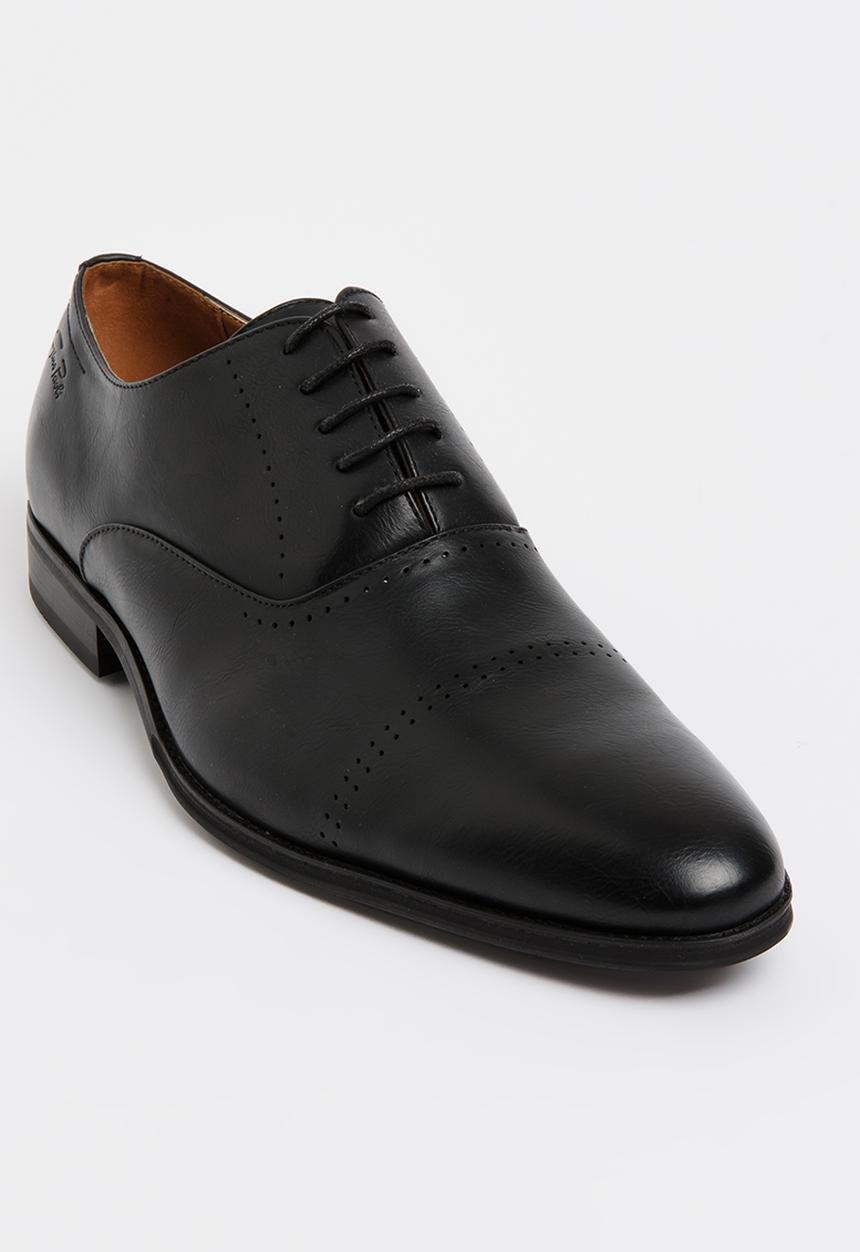 Gino Paoli - Oxford Toe Cap PU Shoes Black