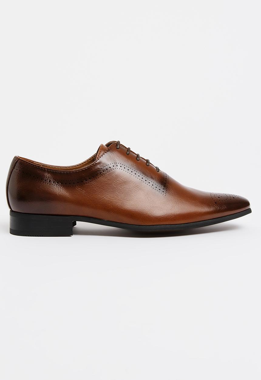 Gino Paoli - Medallion Toe Oxford Shoes Tan