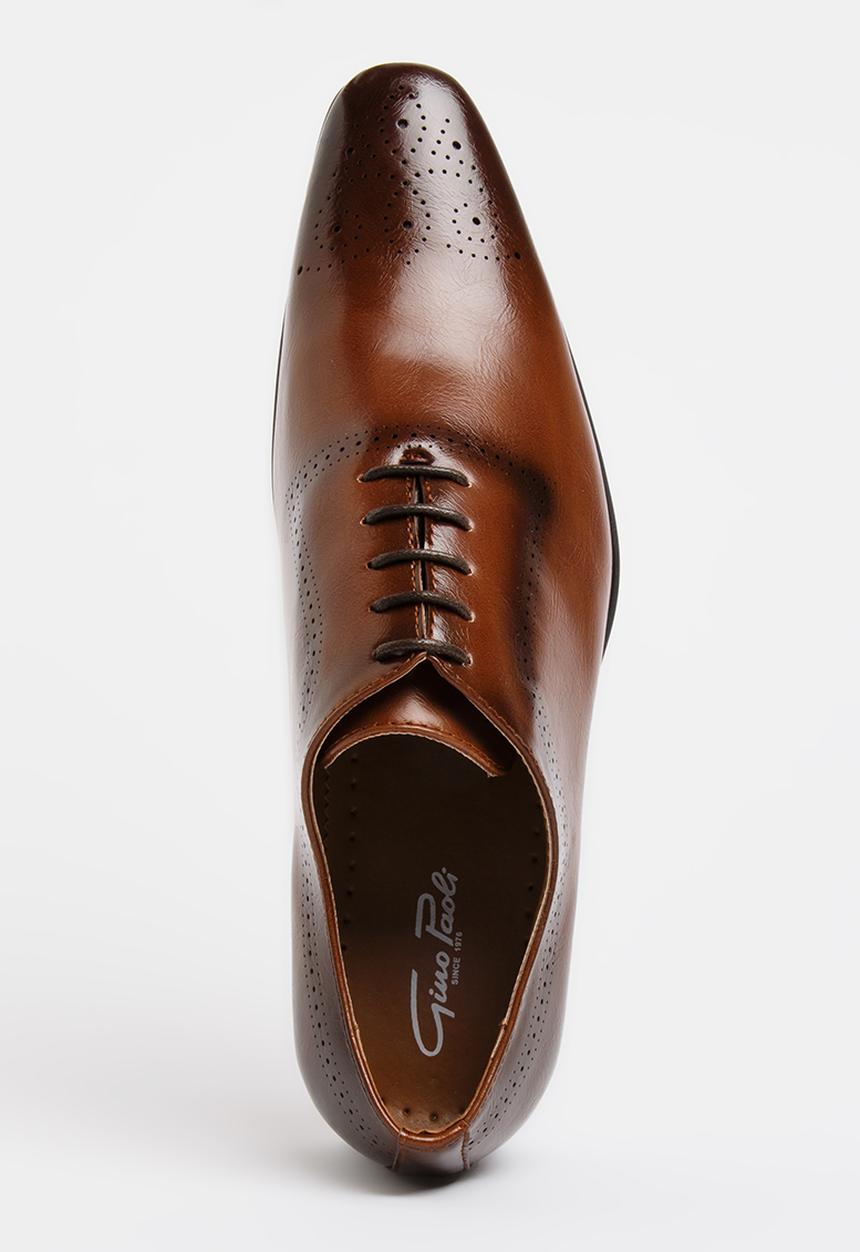 Gino Paoli - Medallion Toe Oxford Shoes Tan
