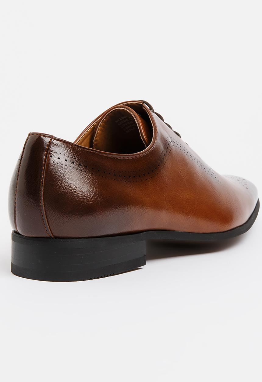 Gino Paoli - Medallion Toe Oxford Shoes Tan