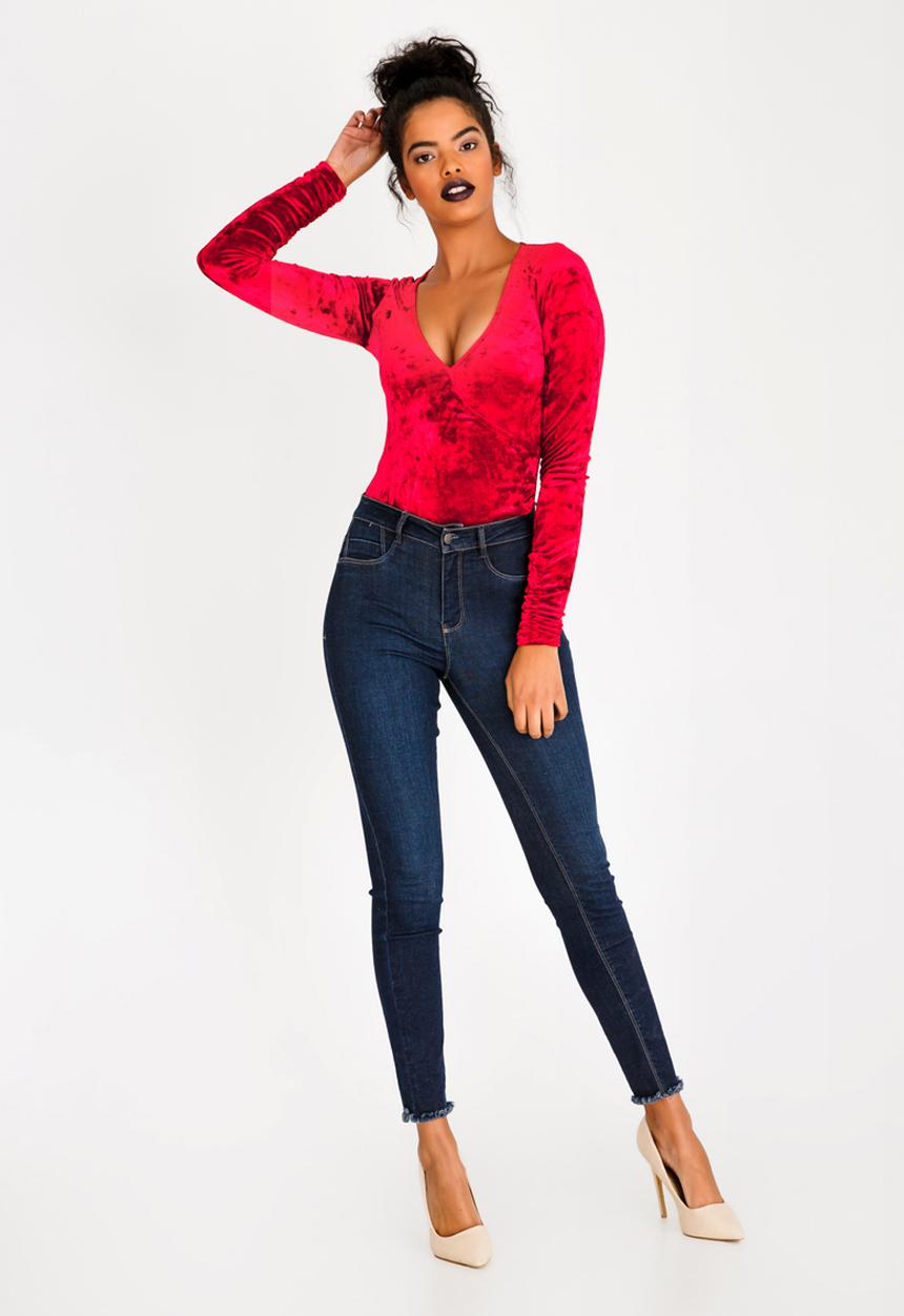 Sassoon - Wrap Bodysuit Red