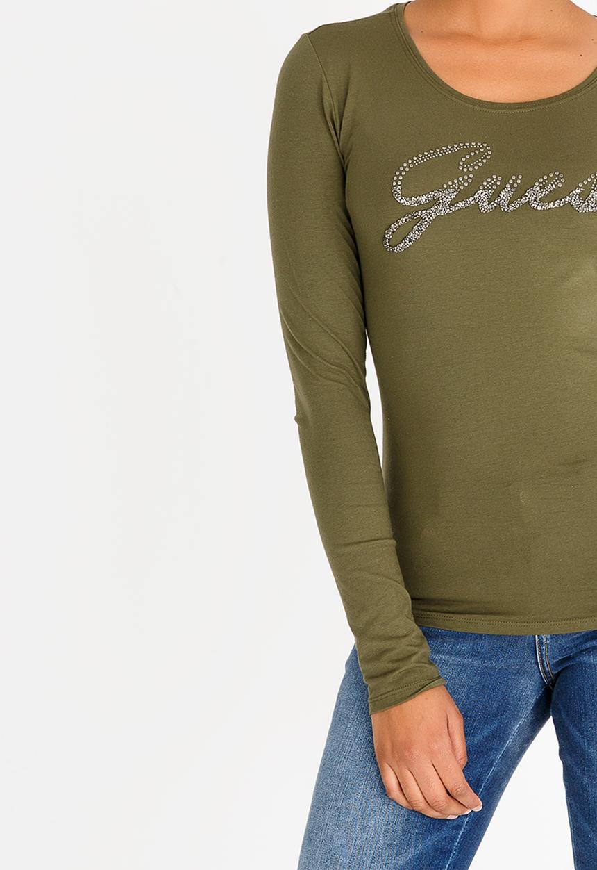 GUESS - Guess Logo Tee Khaki Green