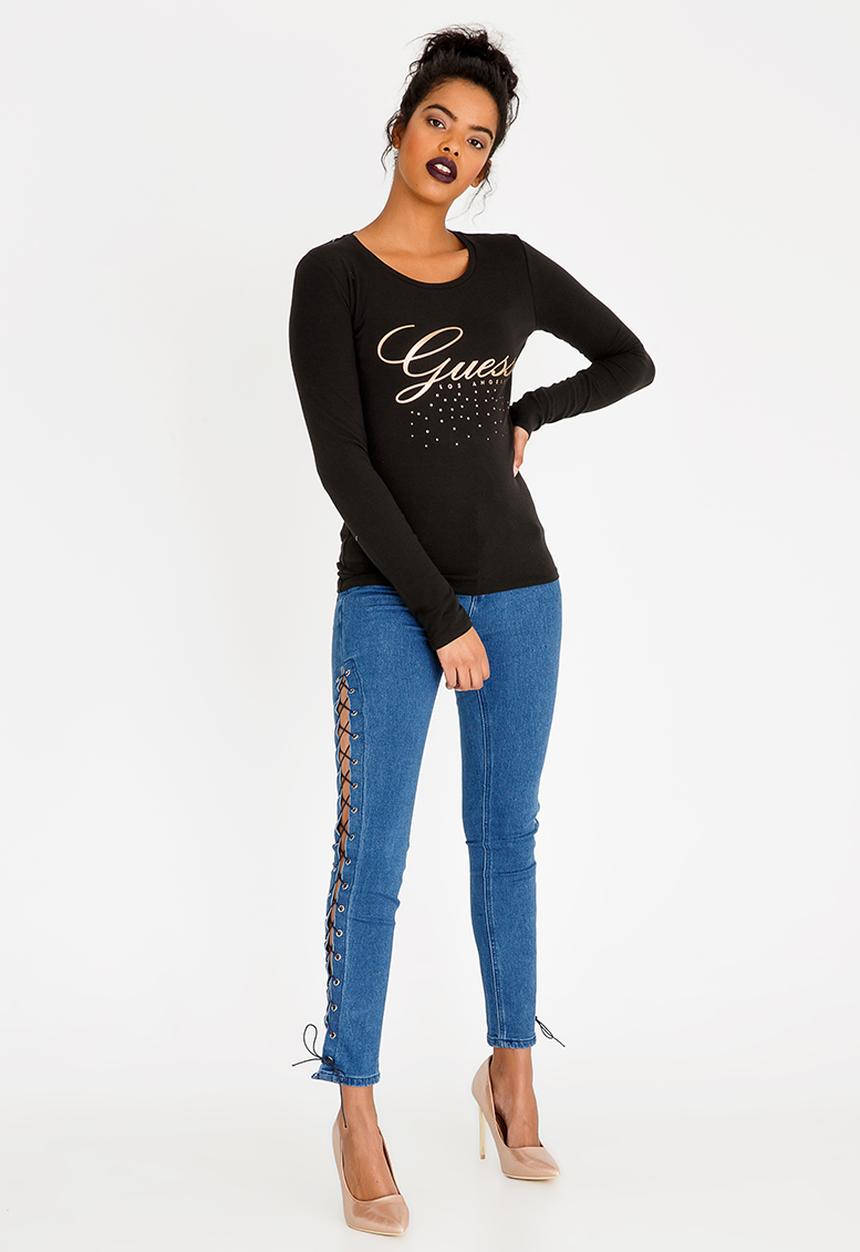 GUESS - Guess Script Logo Tee Black