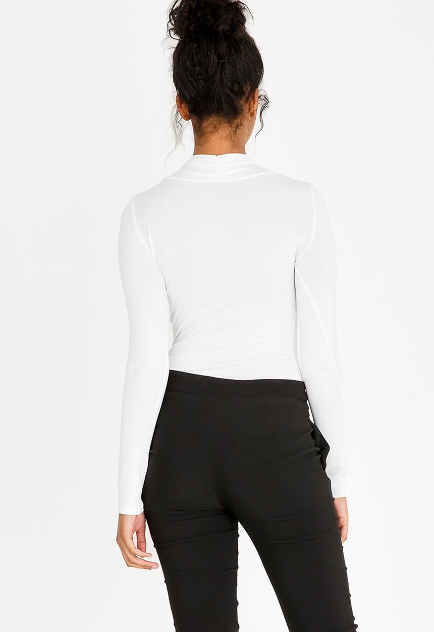 edit - Cut out detail drape top - white 