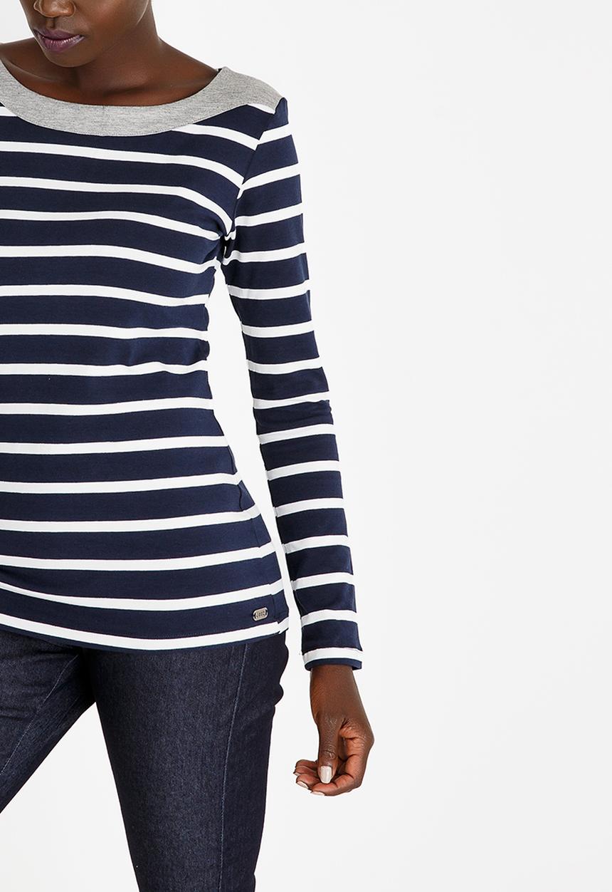 JEEP - Striped Tee Navy & White