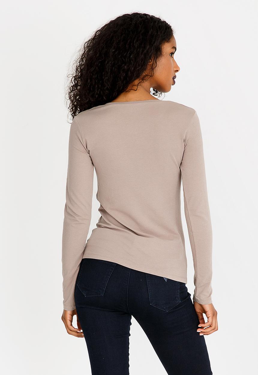 GUESS - Guess Script Logo Tee Taupe