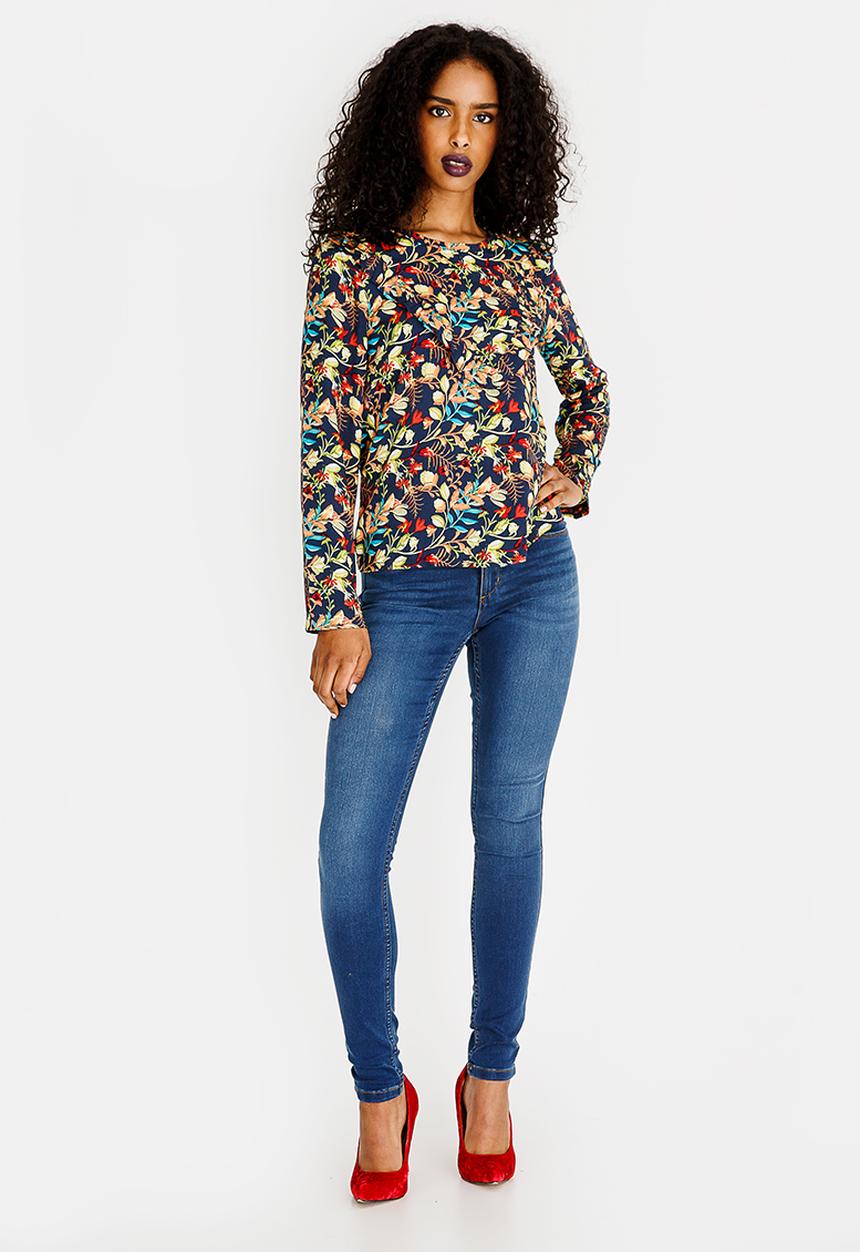 c(inch) - Frill Detail Blouse Multi-colour