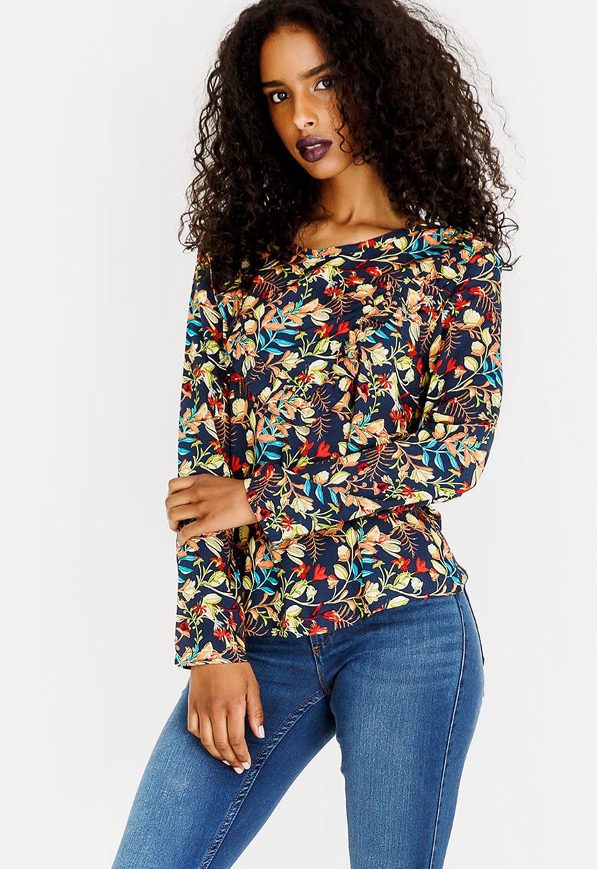 c(inch) - Frill Detail Blouse Multi-colour