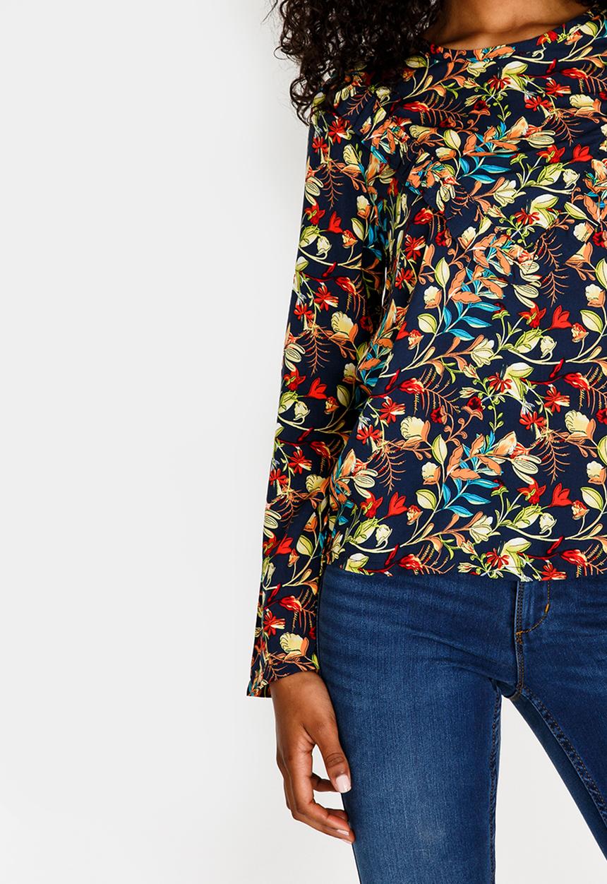 c(inch) - Frill Detail Blouse Multi-colour