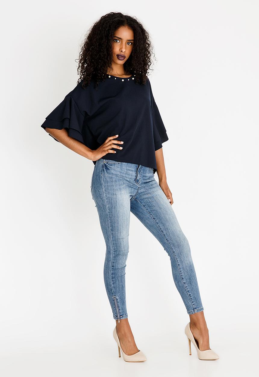 Revenge - Embellishment Detail Top Navy