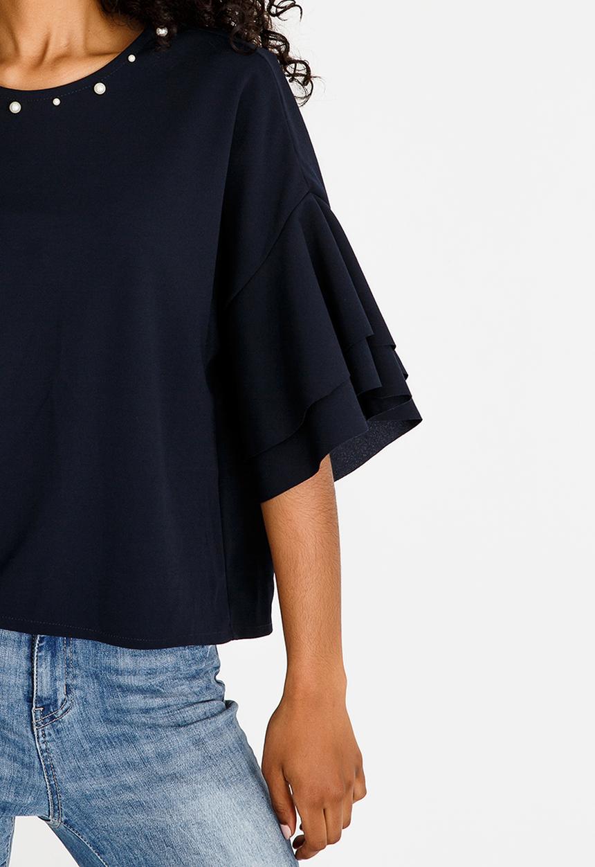 Revenge - Embellishment Detail Top Navy