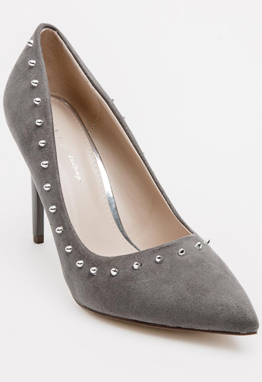 SISSY BOY - Studded Stiletto Courts Grey
