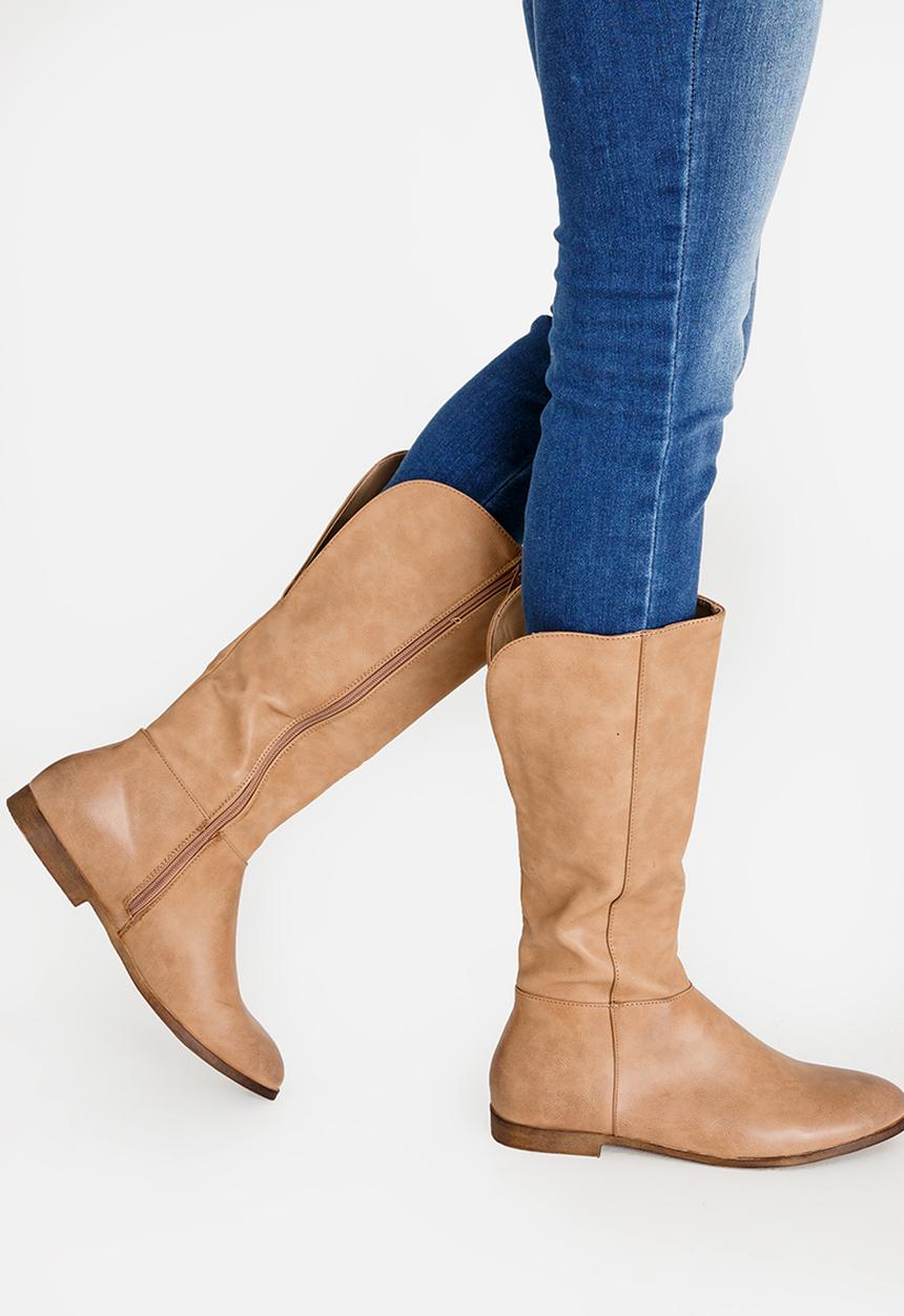 STYLE REPUBLIC - Mid Calf Boots Stone